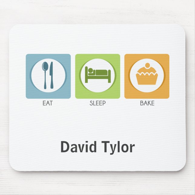 Eat Sleep Bake! Mouse Mat (Front)