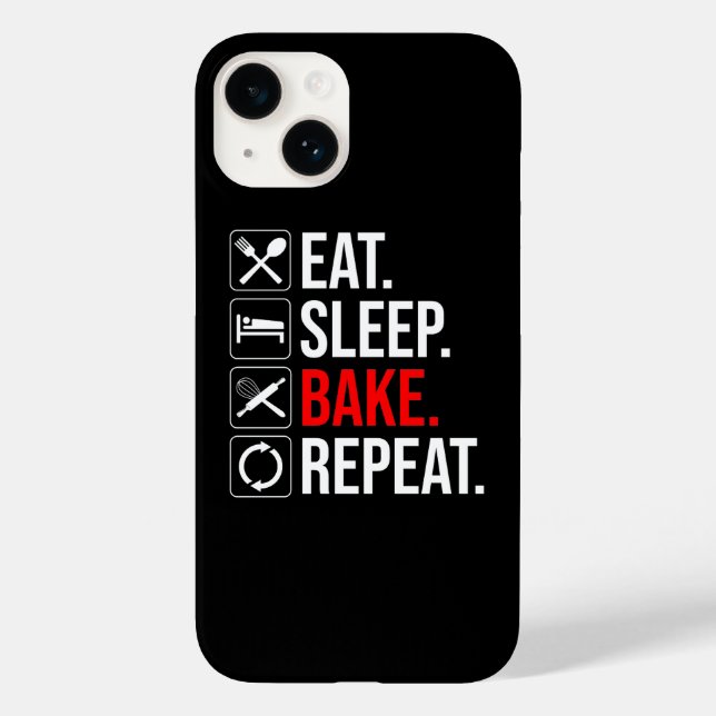 Eat. Sleep. Bake. Repeat Case-Mate iPhone Case (Back)