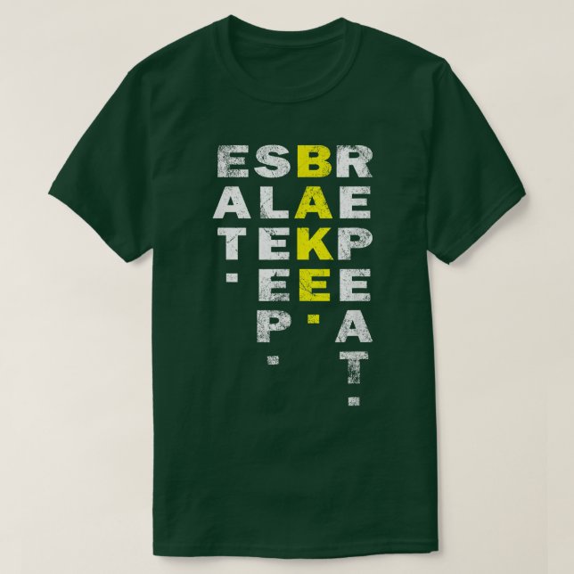 Eat Sleep Bake Repeat Funny Baker Baking Bakery &  T-Shirt (Design Front)
