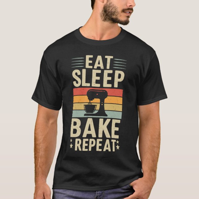 Eat Sleep Bake Repeat T-Shirt (Front)