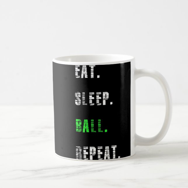 Eat Sleep Ball Repeat  Basketball Gift  Coffee Mug (Right)
