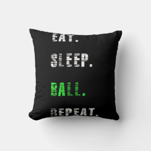 Eat Sleep Ball Repeat Basketball Gift Cushion