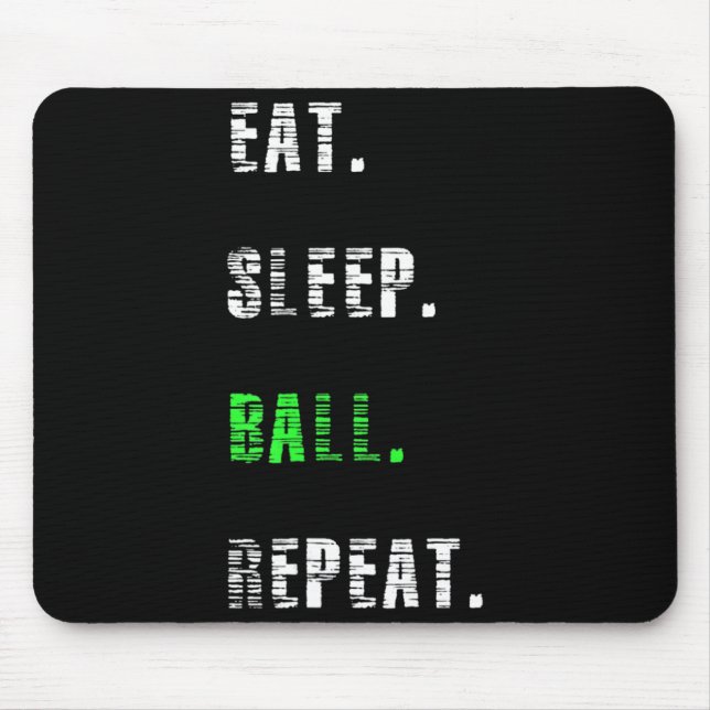 Eat Sleep Ball Repeat  Basketball Gift  Mouse Mat (Front)