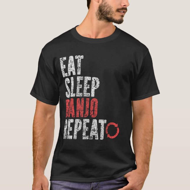 Eat Sleep Banjo Repeat T-Shirt (Front)