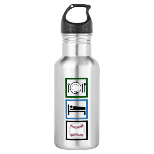 Eat Sleep Baseball 532 Ml Water Bottle
