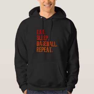 Eat Sleep Baseball Cool Player Fan Coach Funny Coo Hoodie