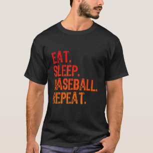Eat Sleep Baseball Cool Player Fan Coach Funny Coo T-Shirt