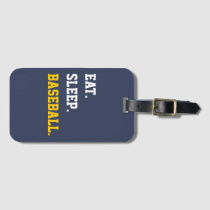Eat Sleep baseball Luggage Tag