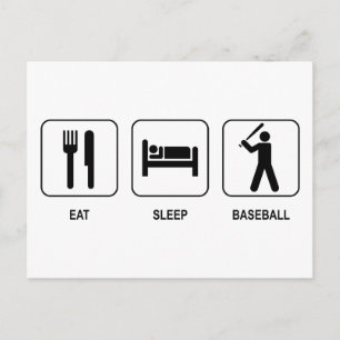 Eat Sleep Baseball Postcard