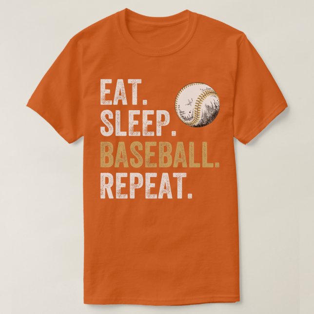 Eat Sleep Baseball Repeat 1 T-Shirt (Design Front)