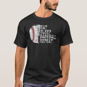 Eat Sleep Baseball Repeat Baseball Player Baseball T-Shirt
