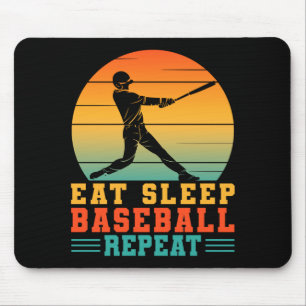 Eat sleep baseball repeat baseball player pitchers mouse mat