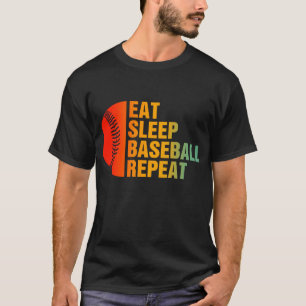 Eat Sleep Baseball Repeat Baseball Player T-Shirt