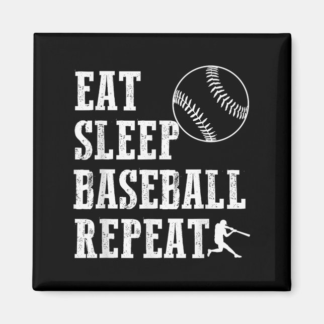 Eat Sleep Baseball Repeat Batter Life Srts Hustle  Magnet (Front)