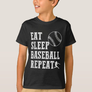 Eat Sleep Baseball Repeat Batter Life Srts Hustle  T-Shirt