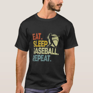 Eat Sleep Baseball Repeat Catcher Pitcher Baseball T-Shirt