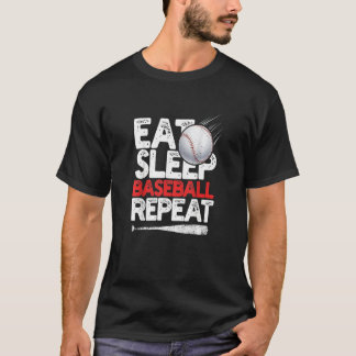Eat Sleep Baseball Repeat Catcher Pitcher Baseball T-Shirt