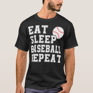 Eat Sleep Baseball Repeat Catcher Pitcher Funny Co T-Shirt