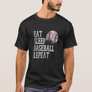Eat Sleep Baseball Repeat Coach Team Player Men W T-Shirt
