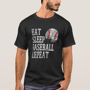 Eat Sleep Baseball Repeat Coach Team Player Men W T-Shirt