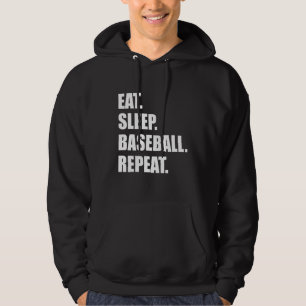 Eat. Sleep. Baseball. Repeat. Funny Baseball Hoodie