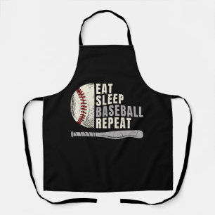 Eat Sleep Baseball Repeat Funny Baseball Player  Apron