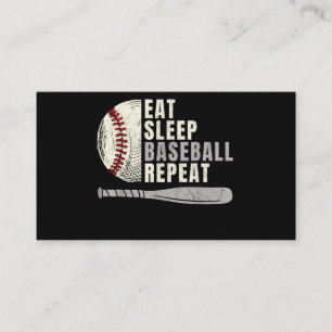 Eat Sleep Baseball Repeat Funny Baseball Player  Business Card