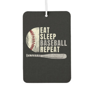 Eat Sleep Baseball Repeat Funny Baseball Player  Car Air Freshener