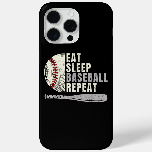 Eat Sleep Baseball Repeat Funny Baseball Player Case-Mate iPhone Case (Back)