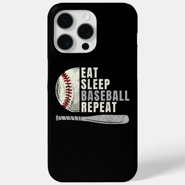 Eat Sleep Baseball Repeat Funny Baseball Player  Case-Mate iPhone Case (Back)