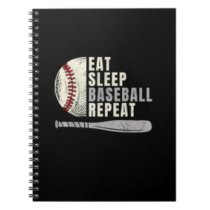 Eat Sleep Baseball Repeat Funny Baseball Player  Notebook