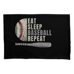 Eat Sleep Baseball Repeat Funny Baseball Player Pillowcase