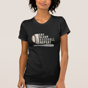 Eat Sleep Baseball Repeat Funny Baseball Player T-Shirt