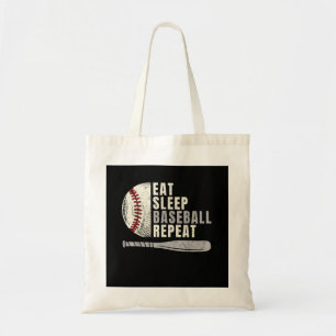 Eat Sleep Baseball Repeat Funny Baseball Player  Tote Bag