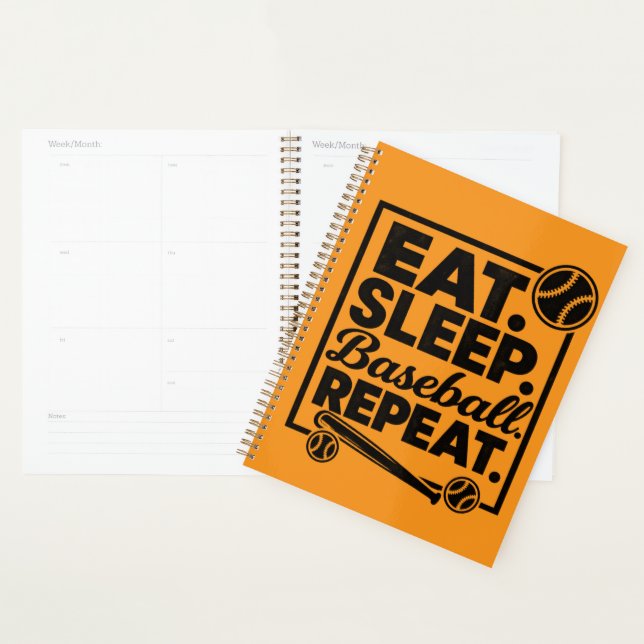 eat sleep baseball repeat planner (Display)
