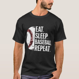 Eat Sleep Baseball Repeat – Vintage Sports Design T-Shirt