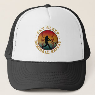 Eat Sleep Baseball Repeat Vintage  Trucker Hat