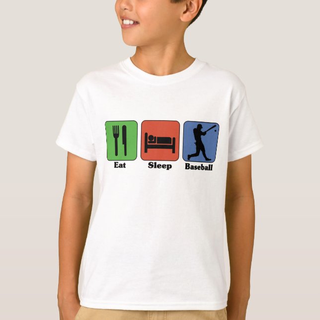 Eat Sleep Baseball t-shirt (Front)