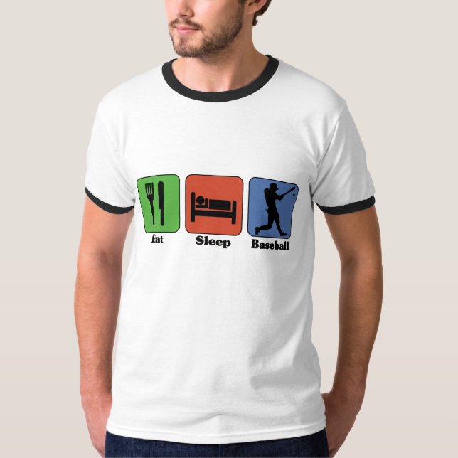 Eat Sleep Baseball t-shirt (Front)
