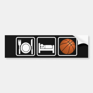 Eat, Sleep, Basketball Bumper Sticker