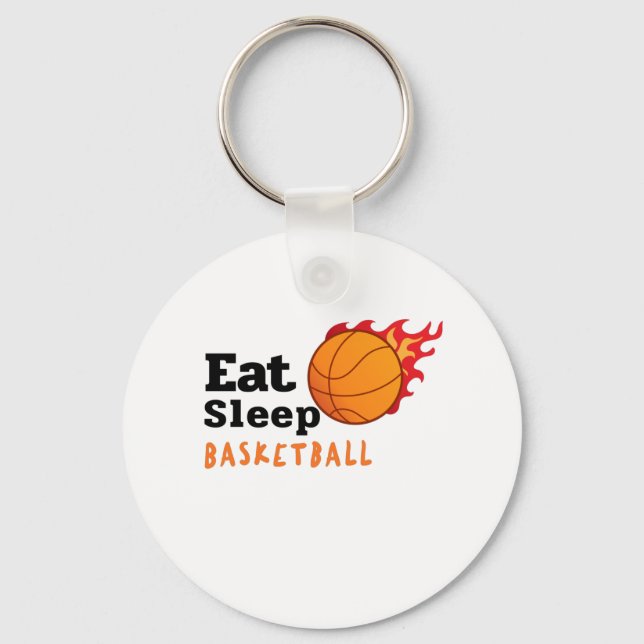 Eat Sleep Basketball  Key Ring (Front)