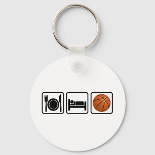 Eat, Sleep, Basketball Key Ring