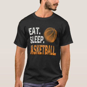 Eat Sleep Basketball Men Youth Kid Basketball Fans T-Shirt