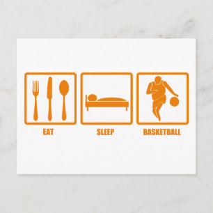 Eat Sleep Basketball Postcard