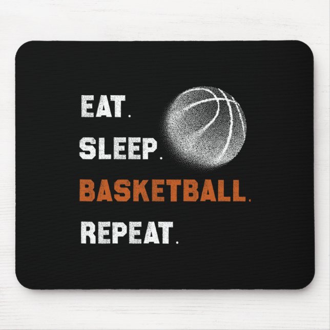 Eat Sleep Basketball Repeat 1 Mouse Mat (Front)