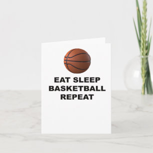 Eat Sleep Basketball Repeat 2  Card