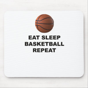 Eat Sleep Basketball Repeat 2 Mouse Mat