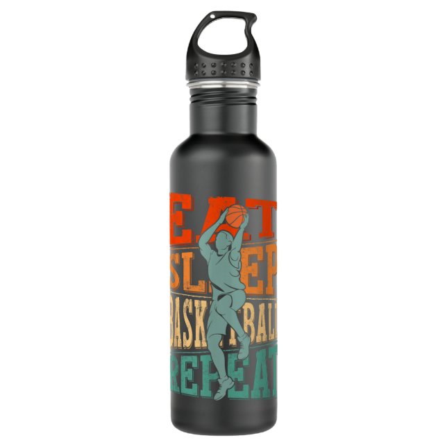 Eat Sleep Basketball Repeat  710 Ml Water Bottle (Front)