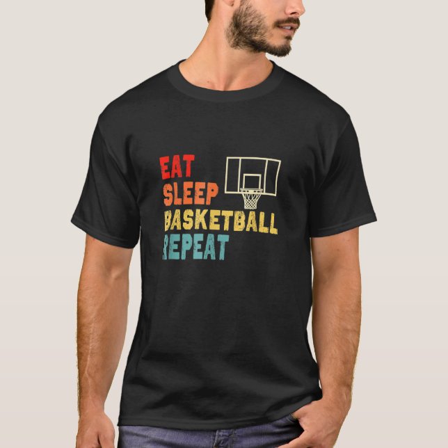 Eat Sleep Basketball Repeat Apparel For Girls, Boy T-Shirt (Front)