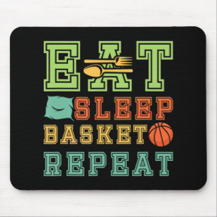Eat. Sleep Basketball Repeat Awesome Basketball Fa Mouse Mat